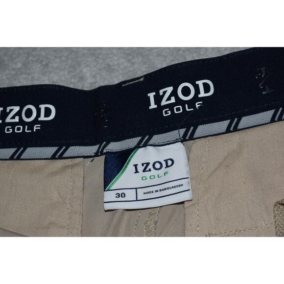 IZOD Golf CARGO Shorts Teens Mens Size 30 Wicking Performance Polyester Stretch - Picture 5 of 7